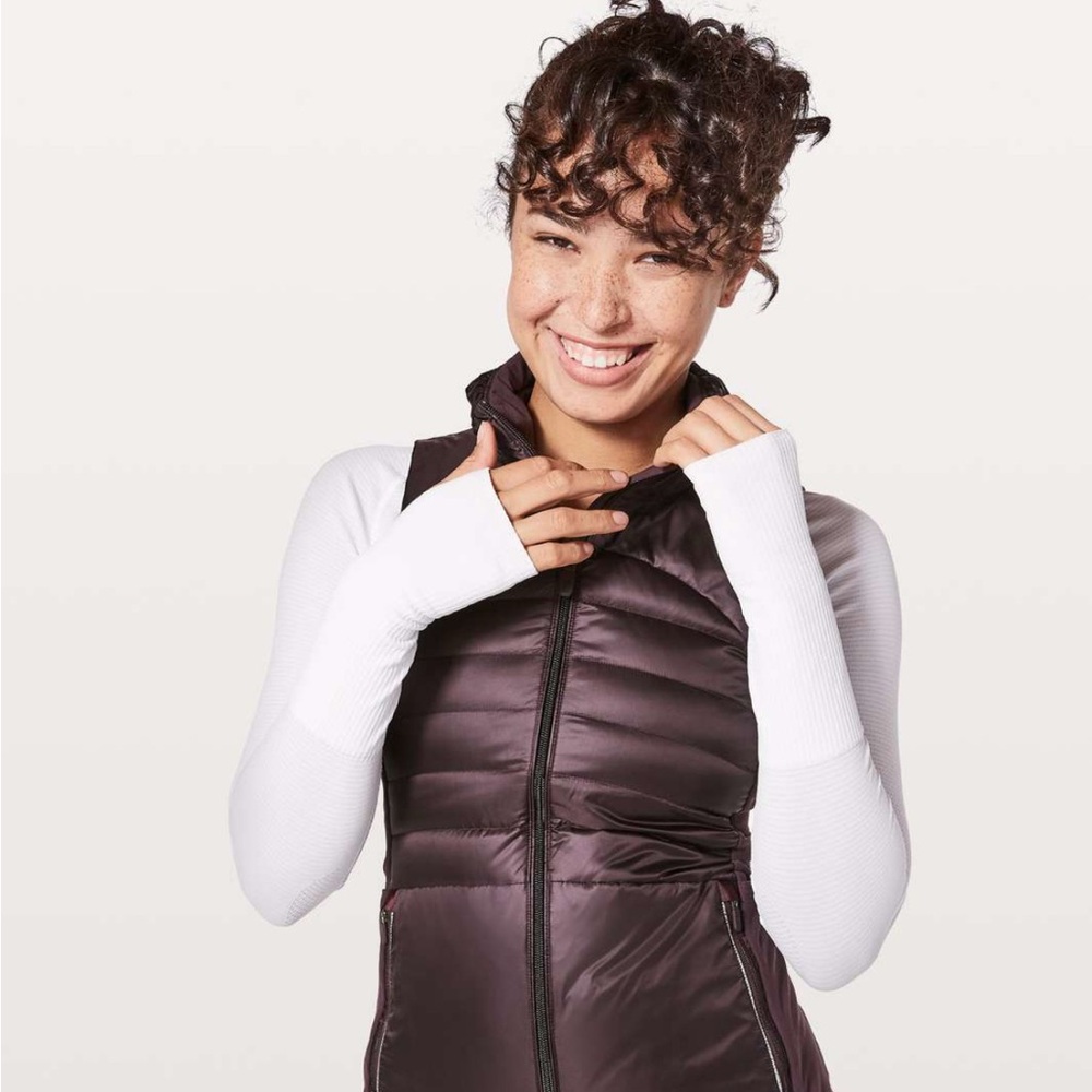 Lululemon Black Cherry Down For a Run Vest II